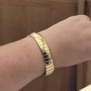 Egyptian Revival Vintage Gold Tone Snake Style Bracelet